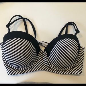 Striped bikini top
